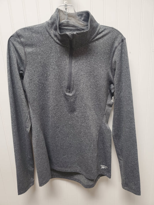 Athletic Top Long Sleeve Collar By Reebok In Grey, Size: Petite   Small