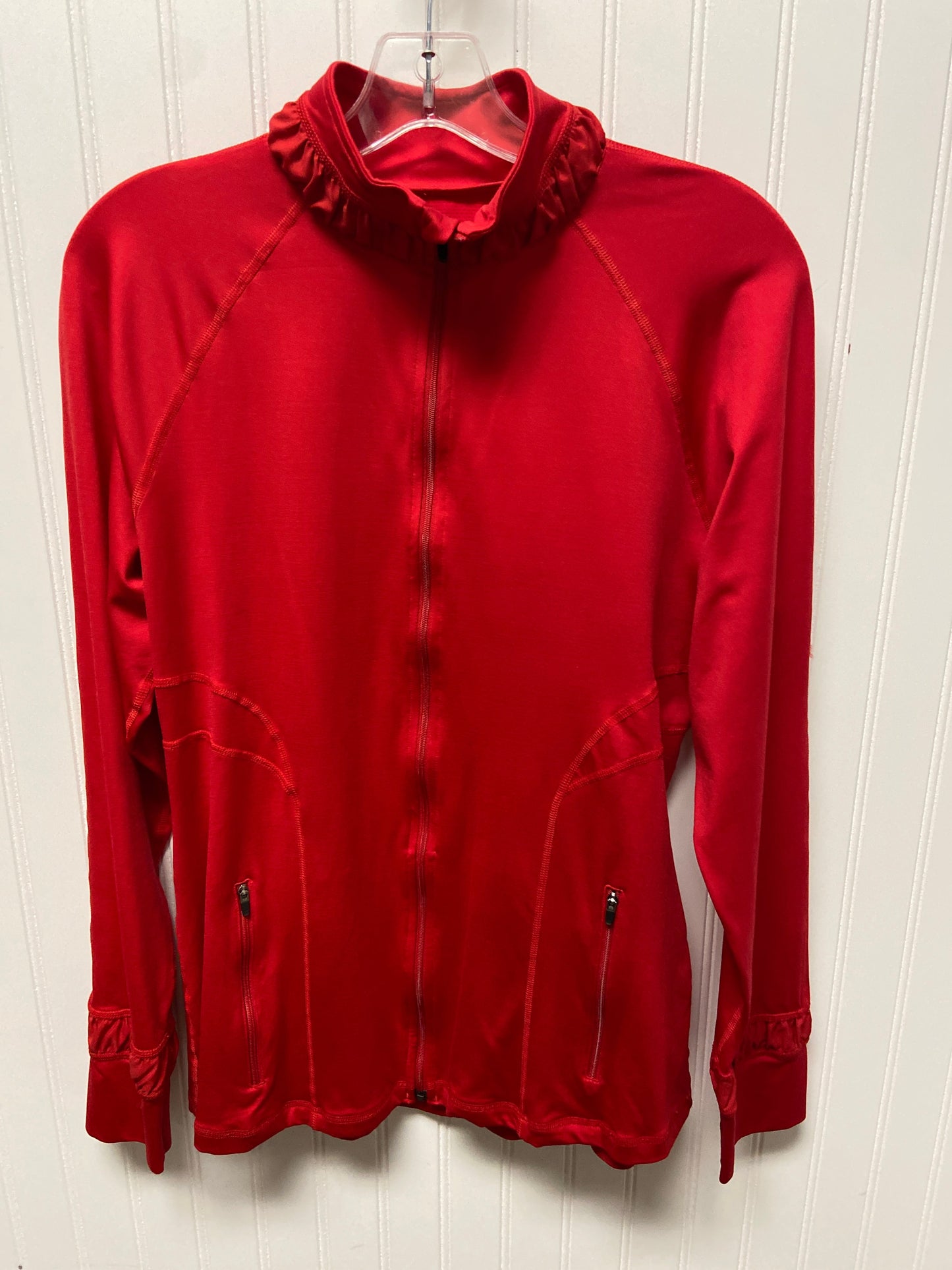 Athletic Jacket By Spanx In Red, Size: Xl