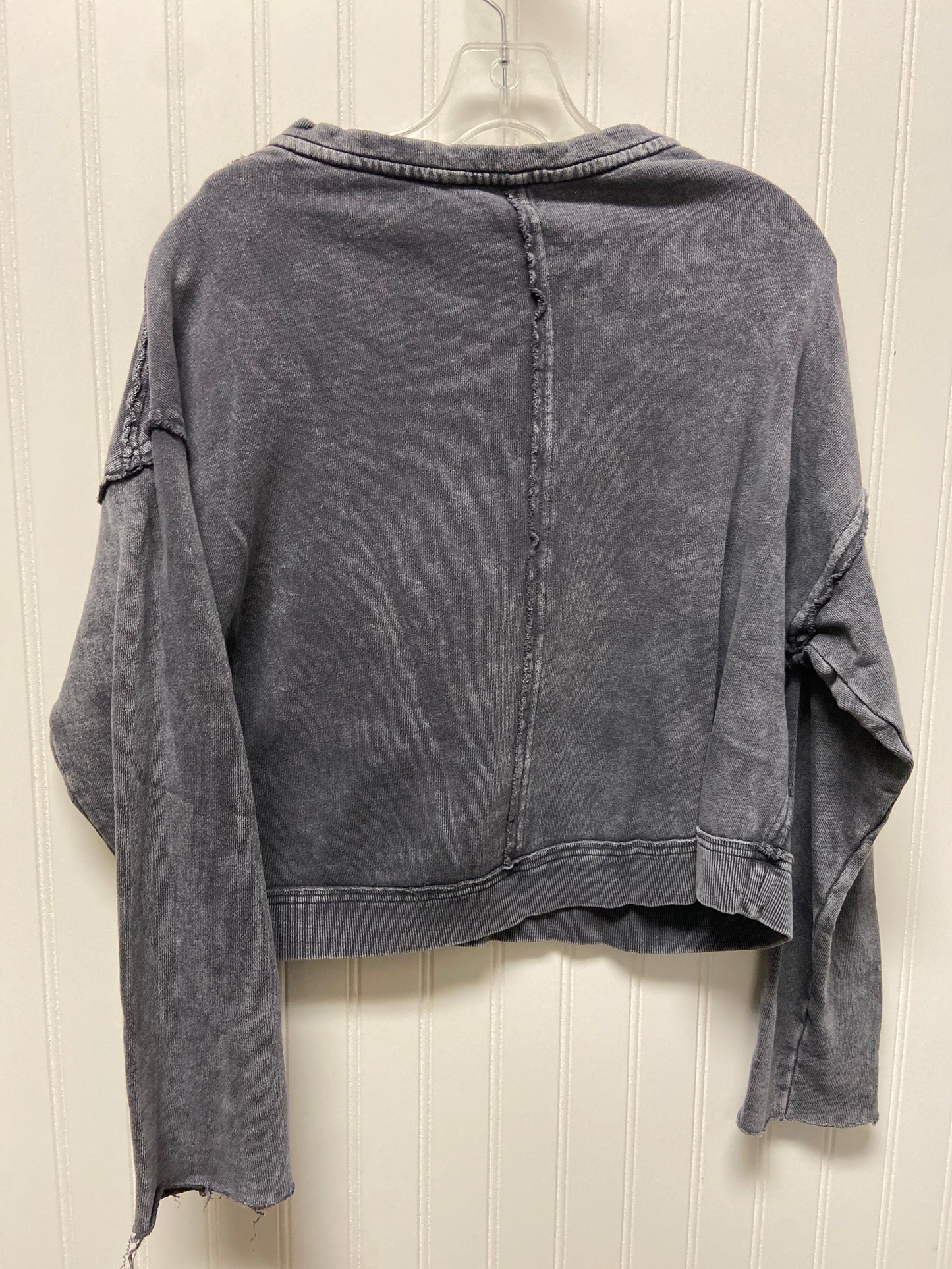 Charcoal Top Long Sleeve Free People, Size Petite   Small