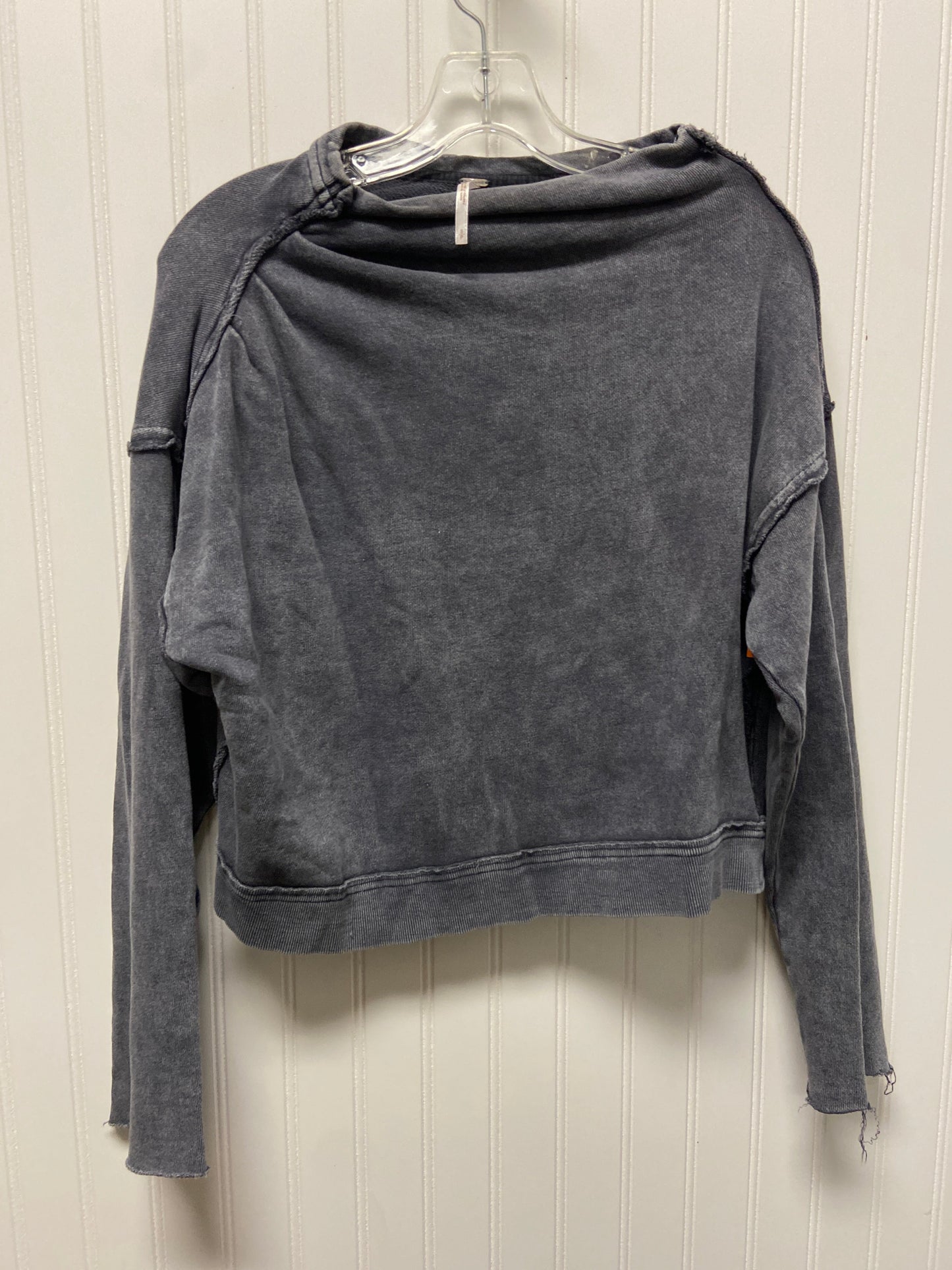 Charcoal Top Long Sleeve Free People, Size Petite   Small