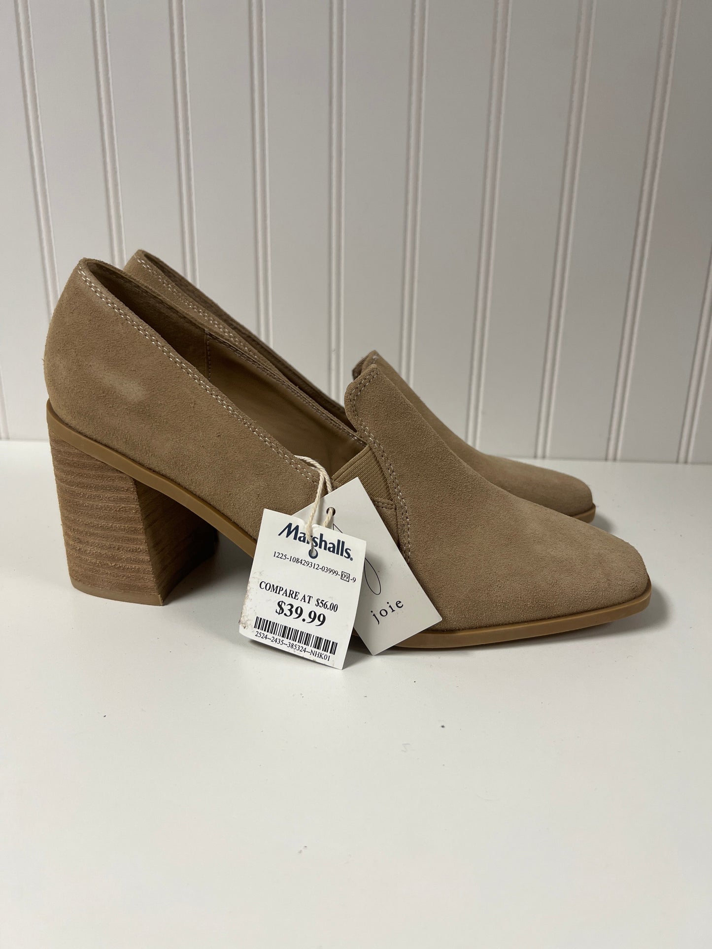 Tan Shoes Heels Block Joie, Size 8.5