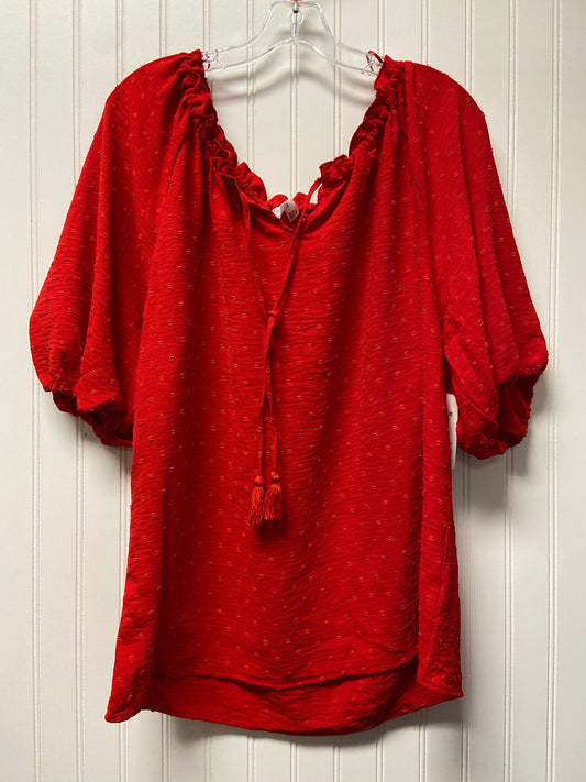 Red Top Short Sleeve 89th And Madison, Size M