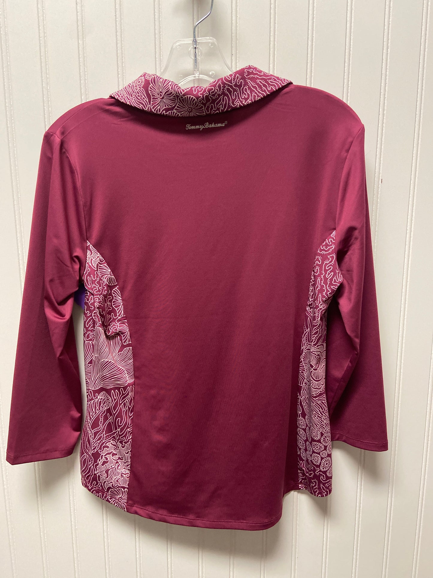 Athletic Top Long Sleeve Collar By Tommy Bahama In Purple, Size: M