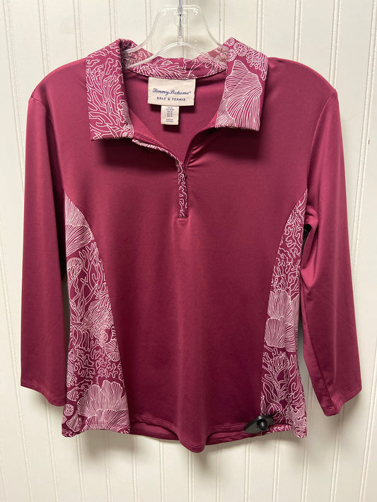 Athletic Top Long Sleeve Collar By Tommy Bahama In Purple, Size: M