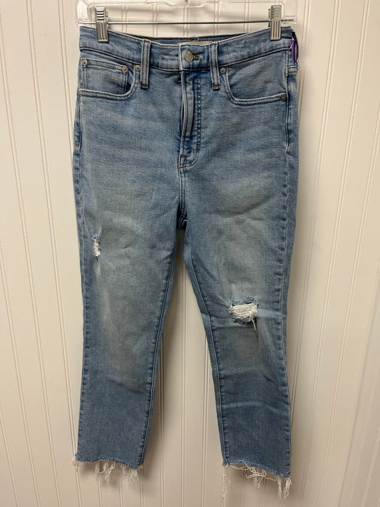 Blue Denim Jeans Straight Madewell, Size 2petite