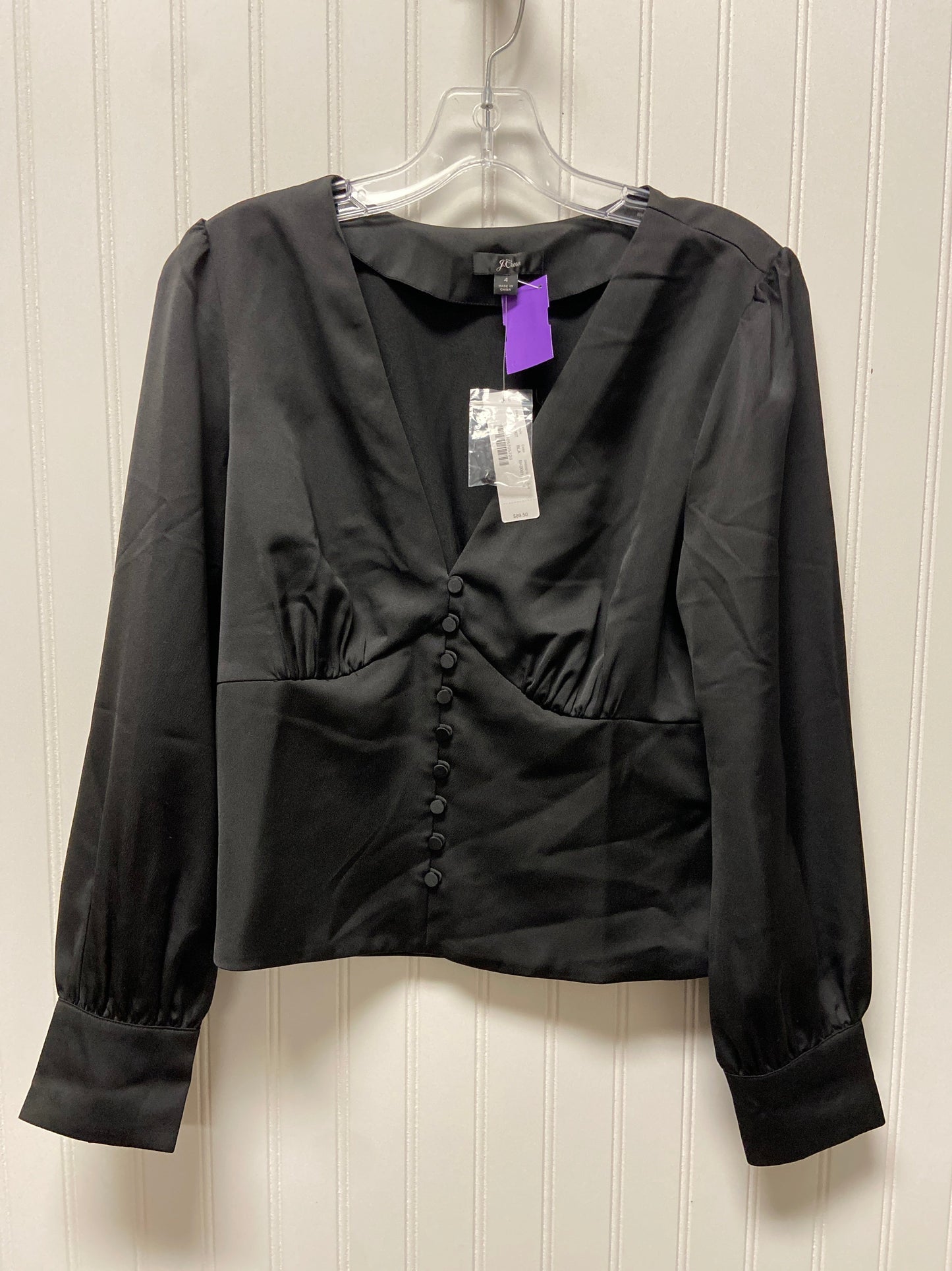 Black Top Long Sleeve J. Crew, Size S