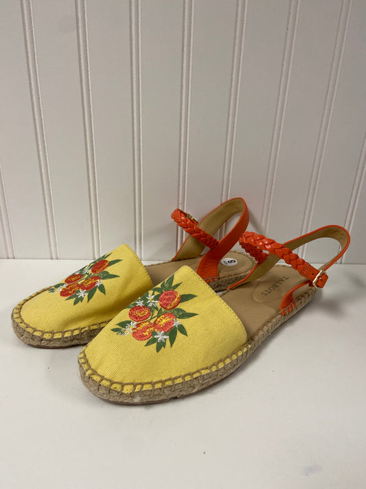 Yellow Sandals Flats Talbots, Size 8