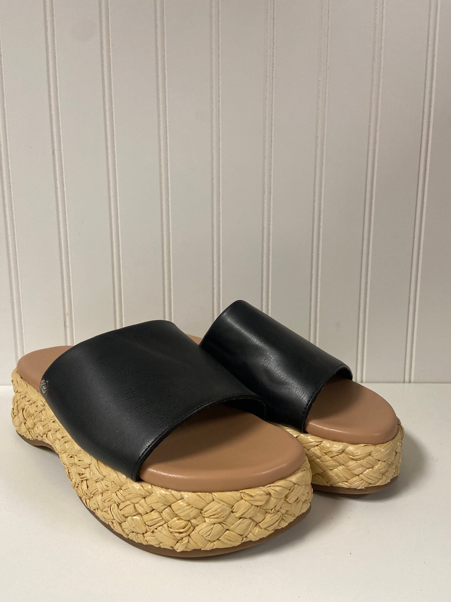 Black Sandals Flats Sam And Libby, Size 8