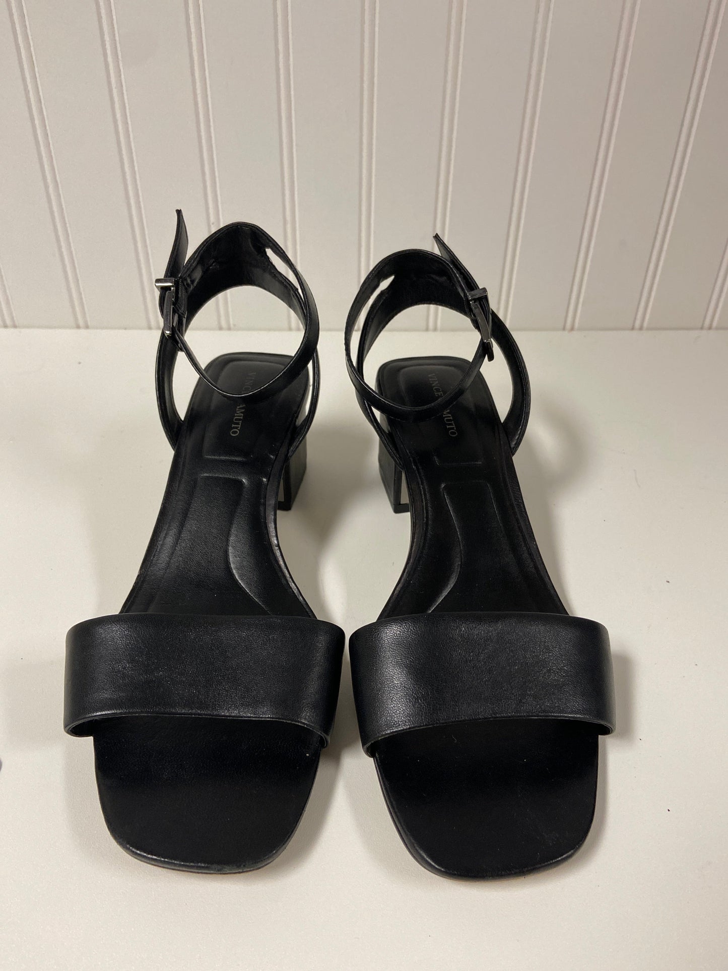 Black Sandals Heels Block Vince Camuto, Size 7.5