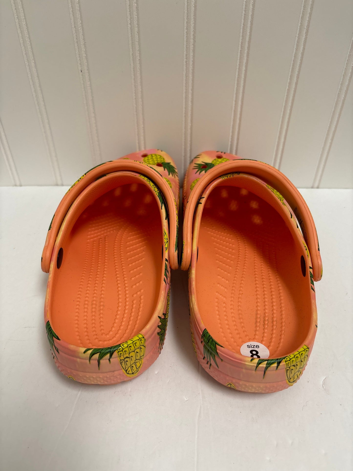 Orange Shoes Flats Crocs, Size 8