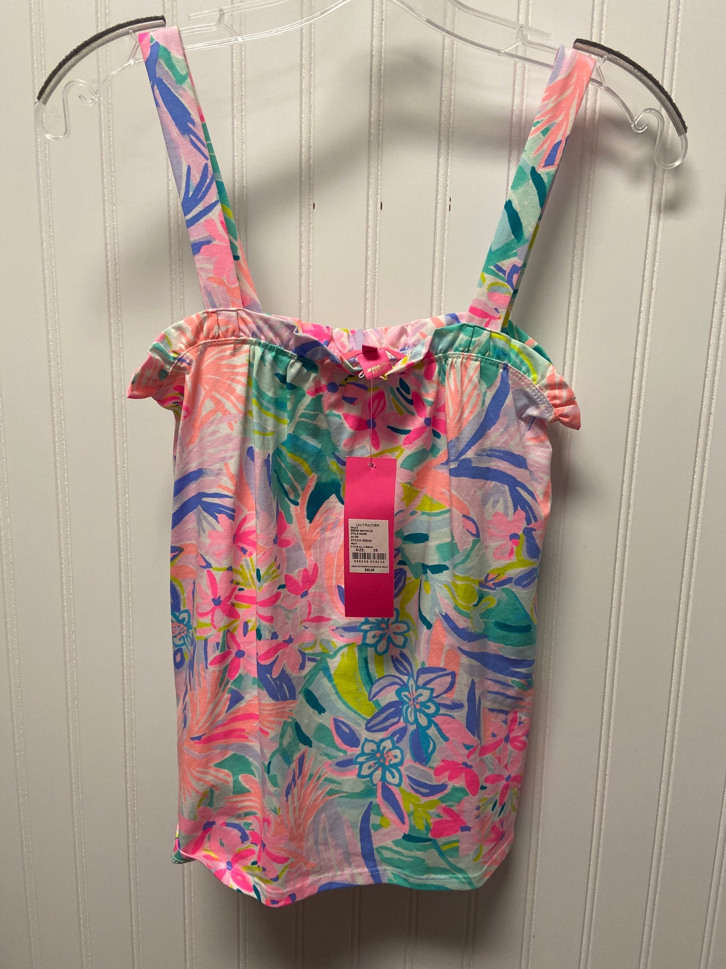 Multi-colored Top Sleeveless Designer Lilly Pulitzer, Size Xs