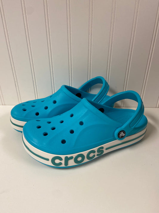 Blue Shoes Flats Crocs, Size 8