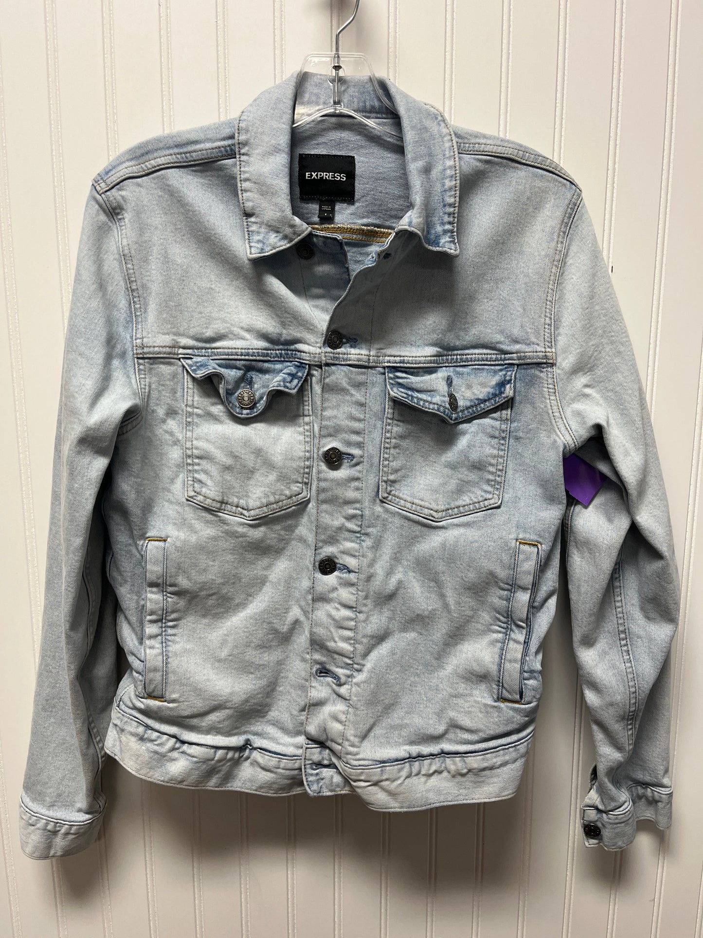 Jacket Denim By Express In Blue Denim, Size: S