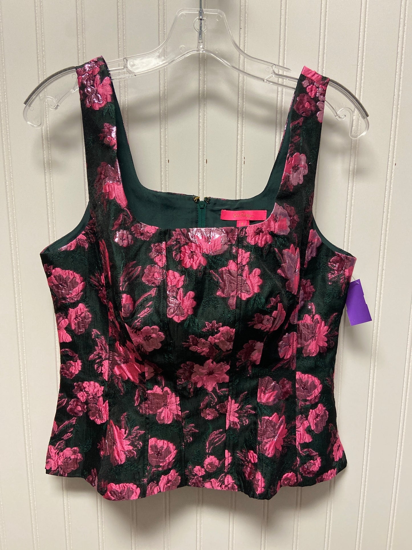 Green Top Sleeveless Designer Lilly Pulitzer, Size S