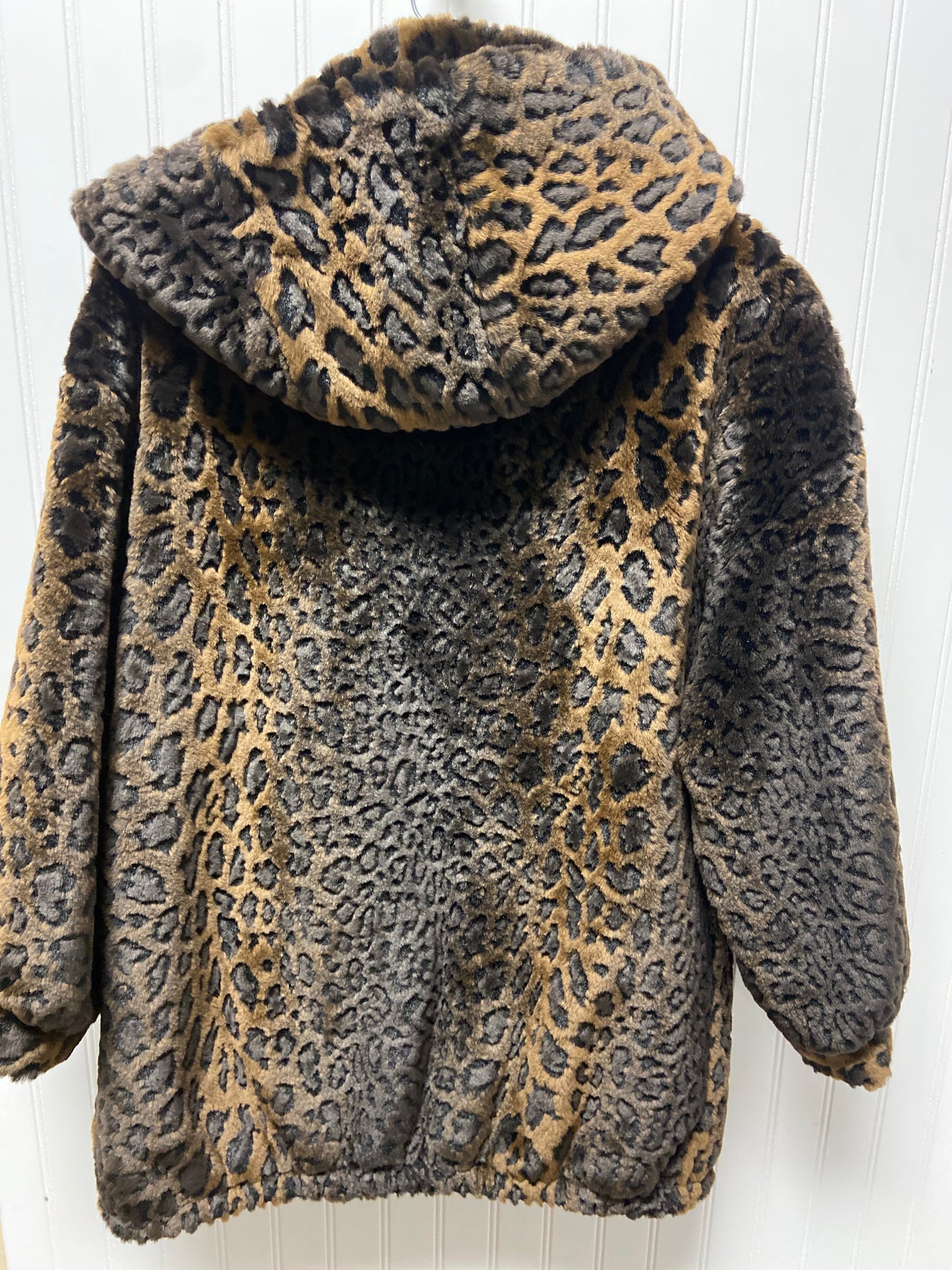 Coat Faux Fur & Sherpa By Gallery In Animal Print, Size: Xl