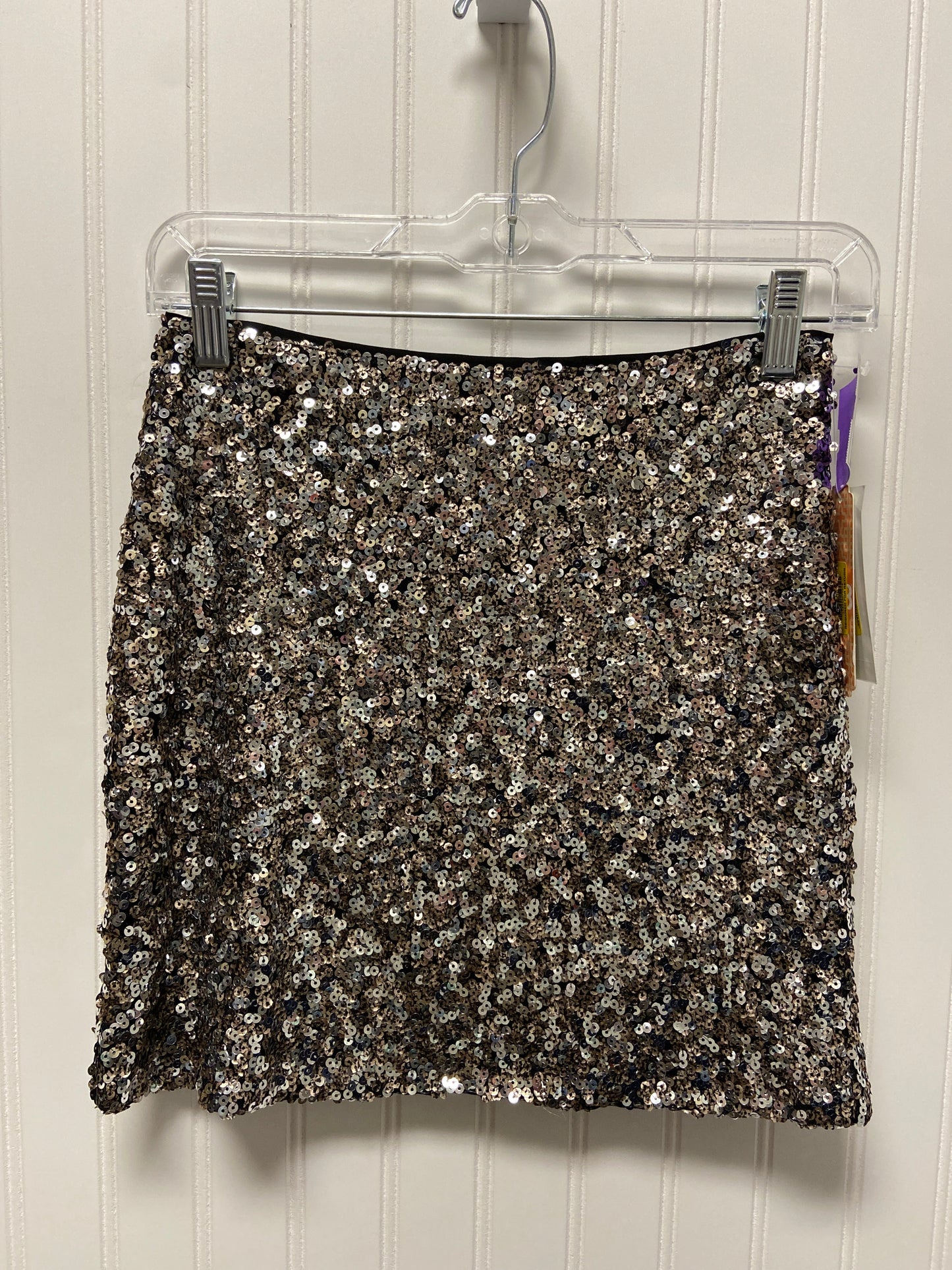 Silver Skirt Mini & Short Gianni Bini, Size 4