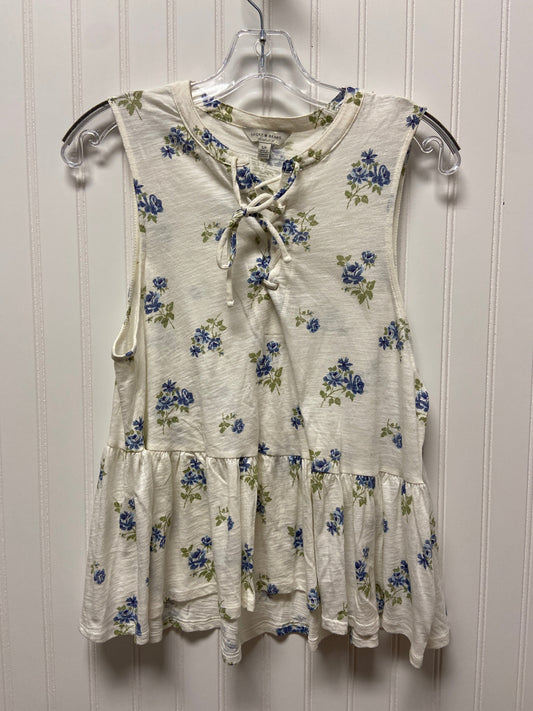 White Top Sleeveless Basic Lucky Brand, Size Petite   S