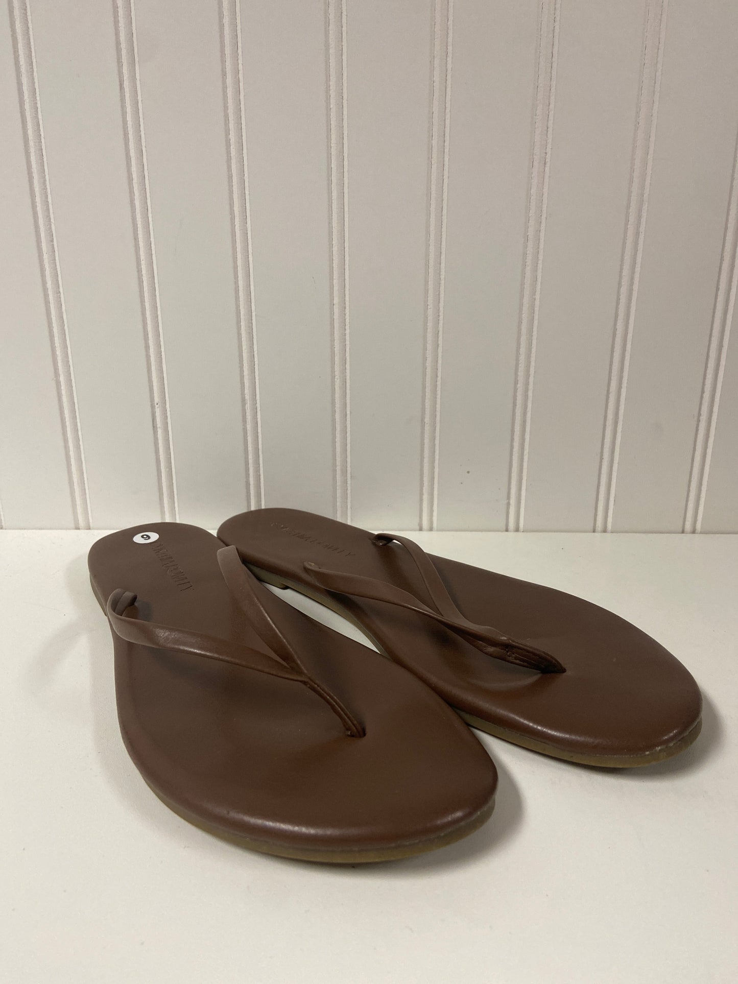 Brown Sandals Flip Flops Cynthia Rowley, Size 9