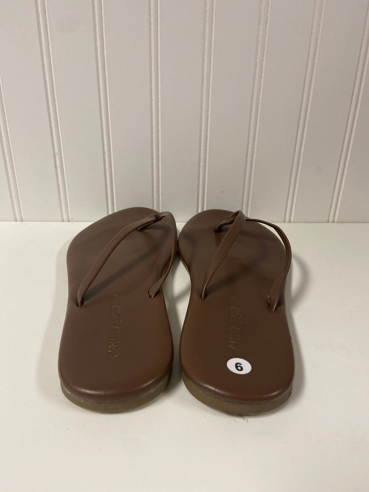 Brown Sandals Flip Flops Cynthia Rowley, Size 9