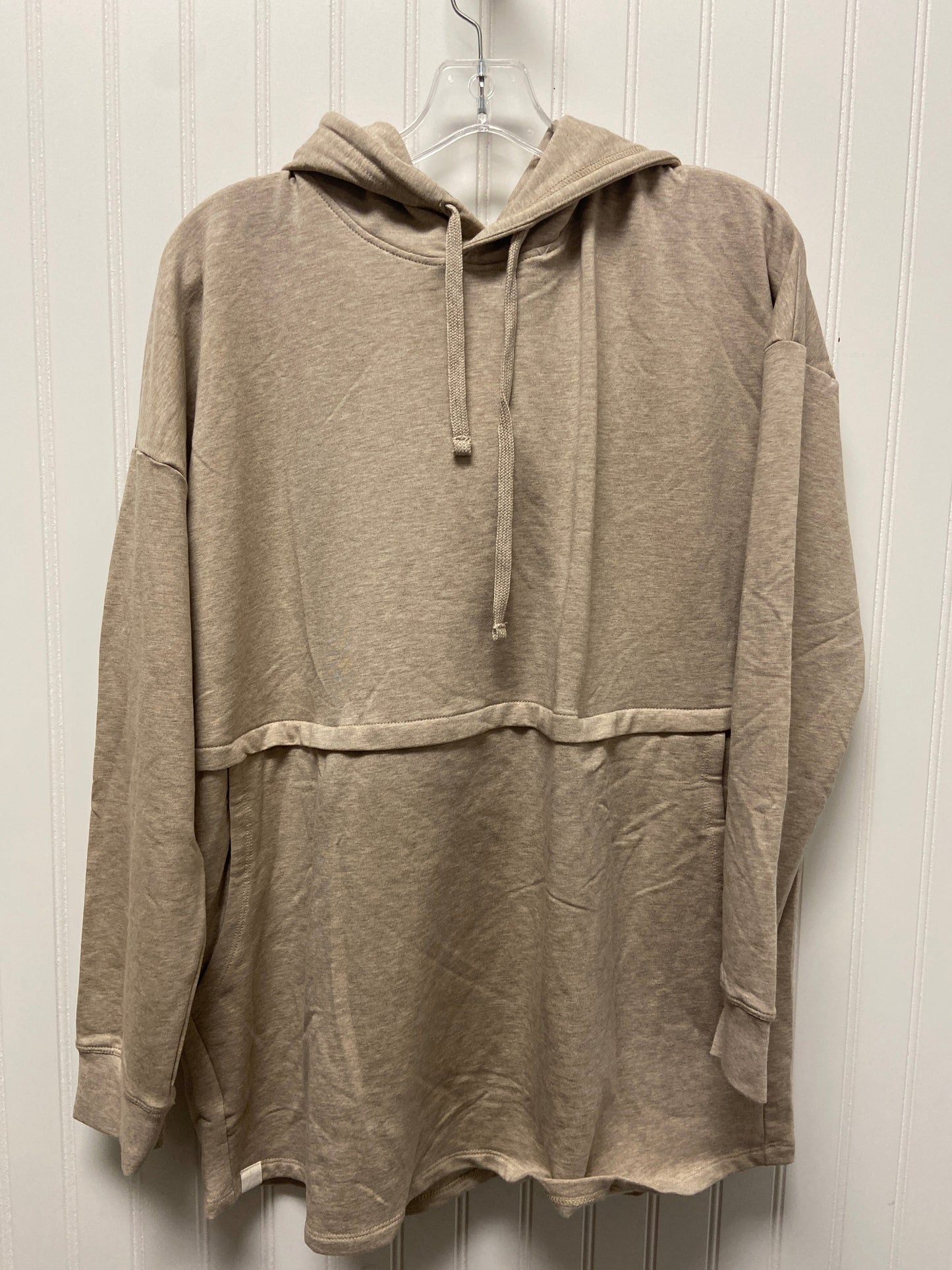 Beige Sweatshirt Hoodie Barefoot Dreams, Size L