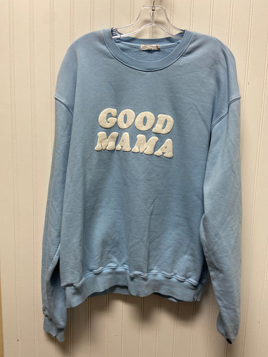 Blue Sweatshirt Crewneck Good American, Size L