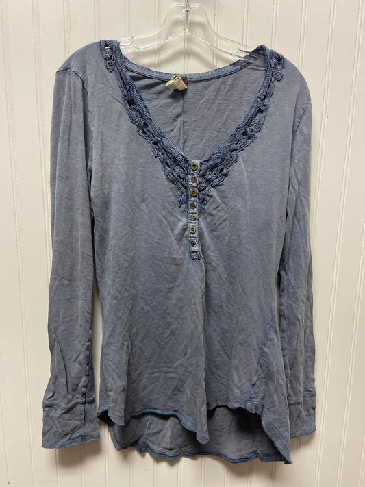 Blue Top Long Sleeve Basic We The Free, Size Xl