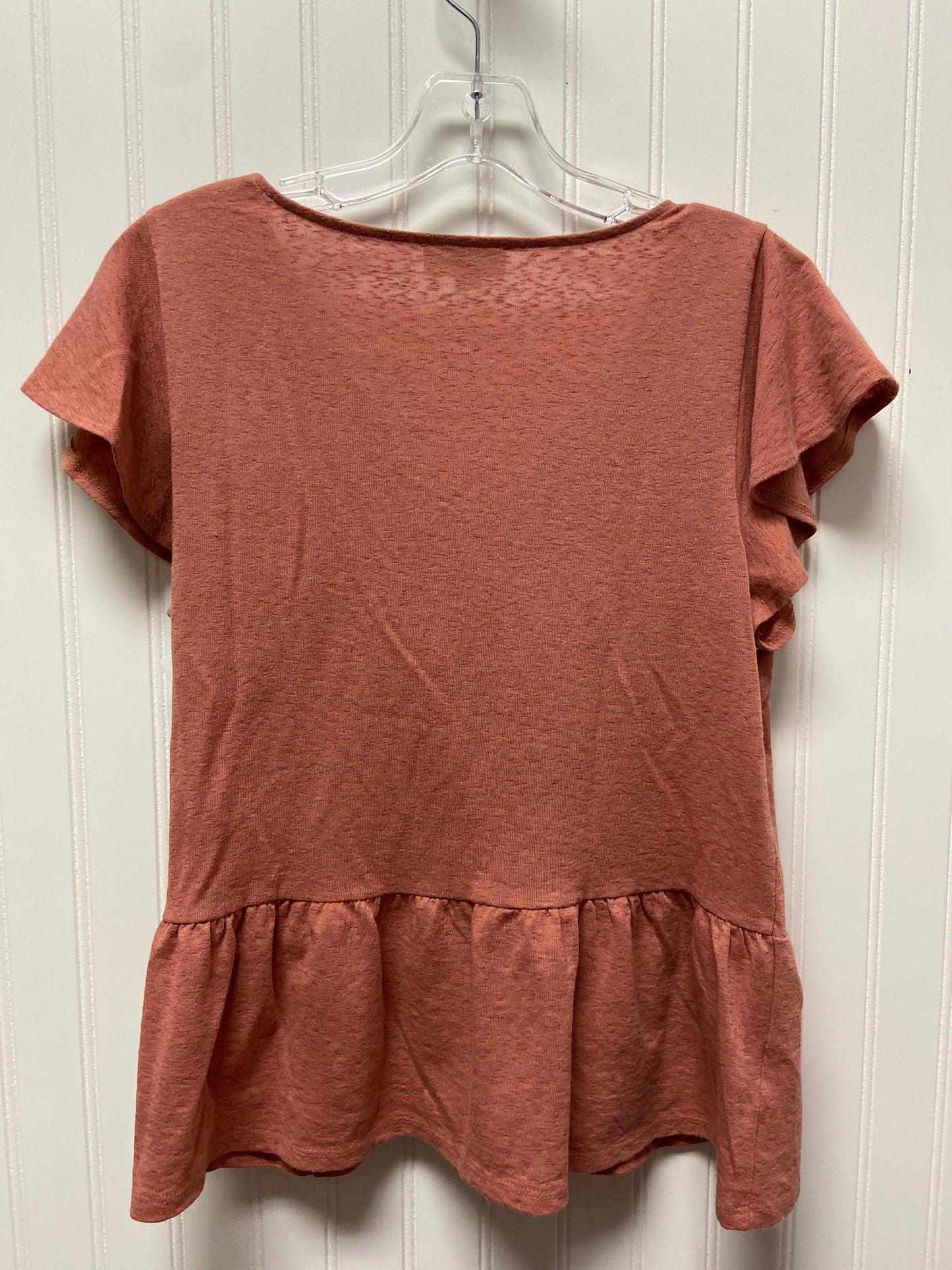 Pink Top Short Sleeve Basic Loft, Size M