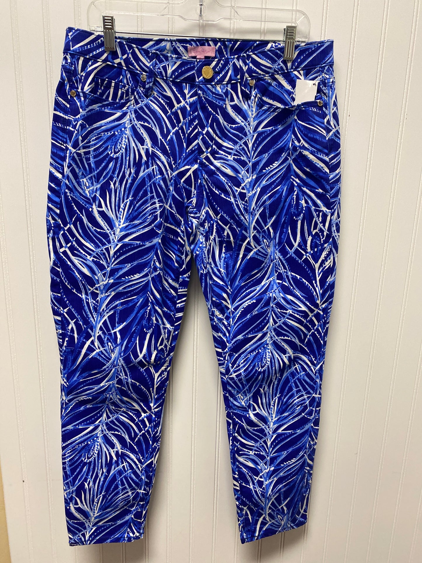 Blue & White Jeans Designer Lilly Pulitzer, Size 14