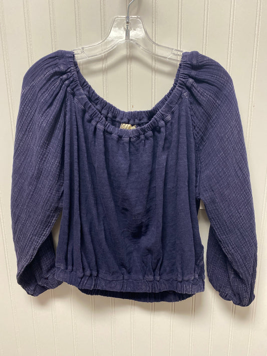 Navy Top Long Sleeve We The Free, Size S