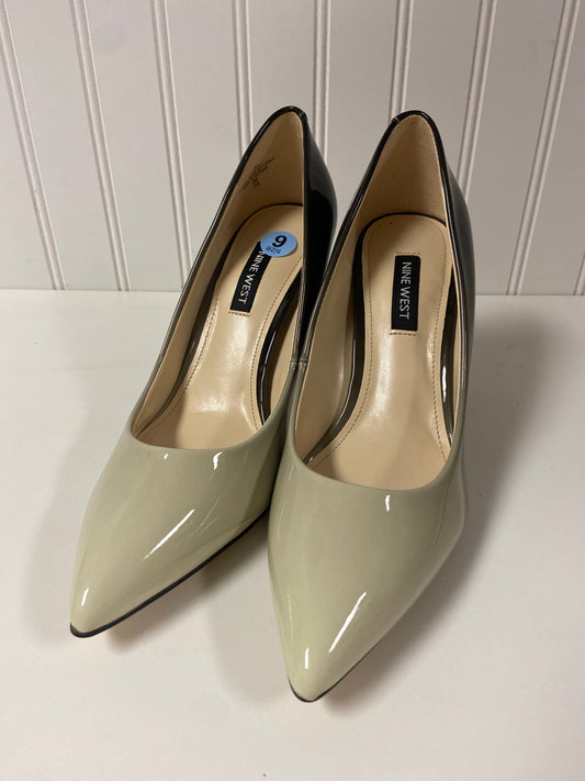 Green Shoes Heels Stiletto Nine West, Size 6