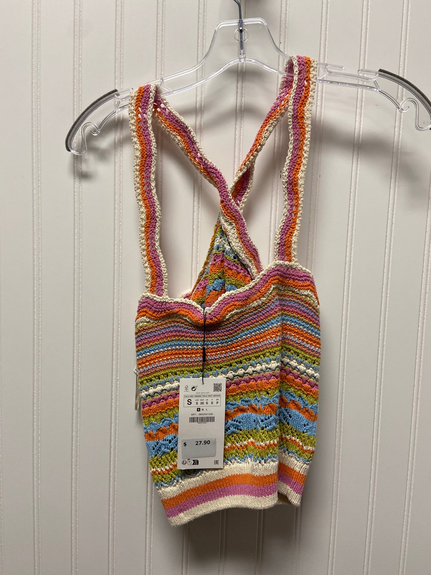 Top Sleeveless By Zara In Multi-colored, Size: S