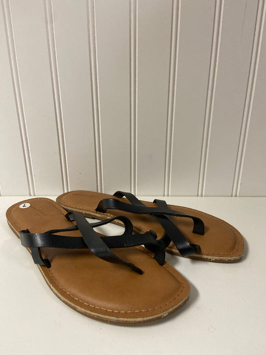 Black Sandals Flip Flops Universal Thread, Size 7