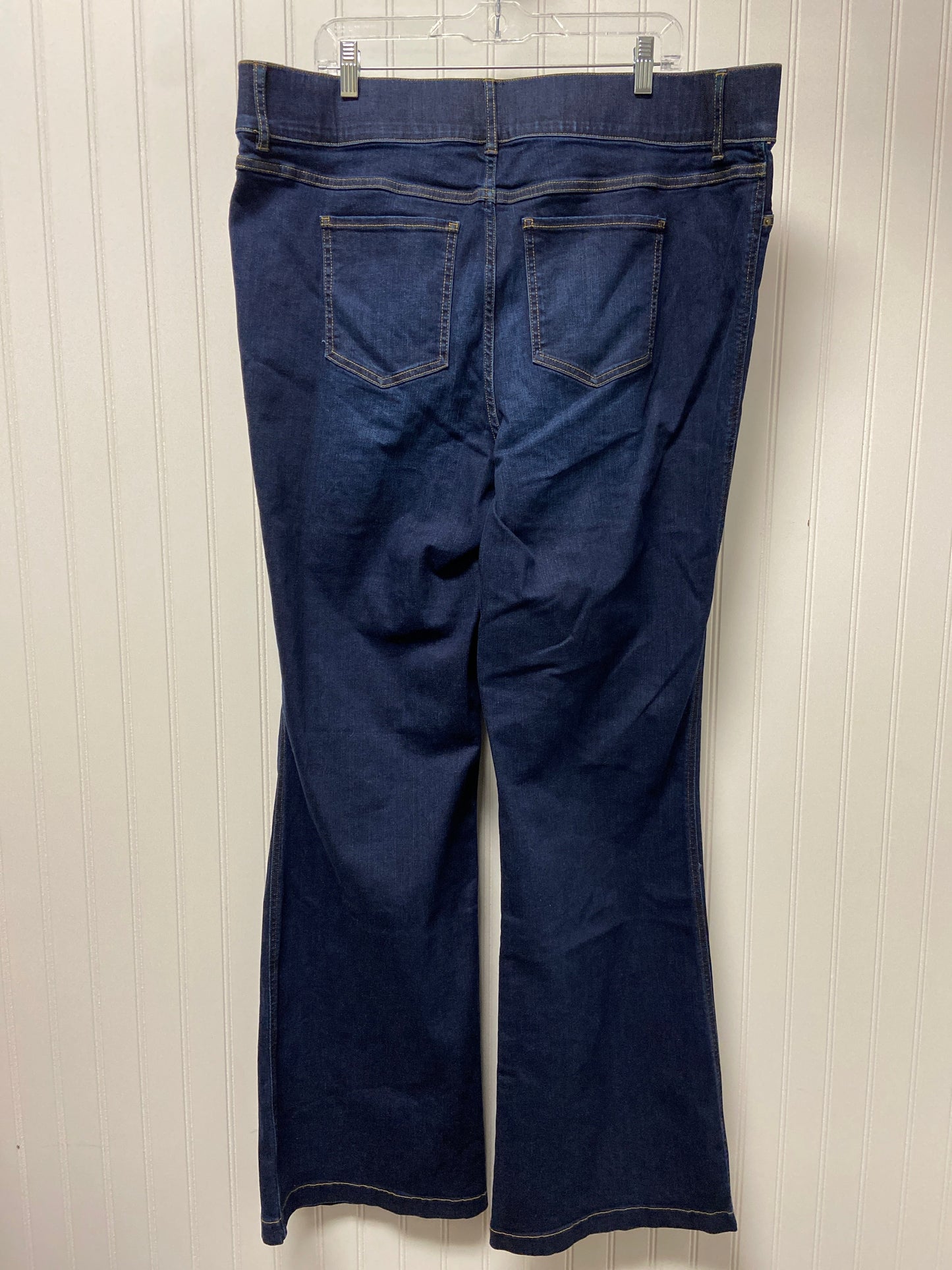 Jeans Flared By Spanx In Blue Denim, Size: 28