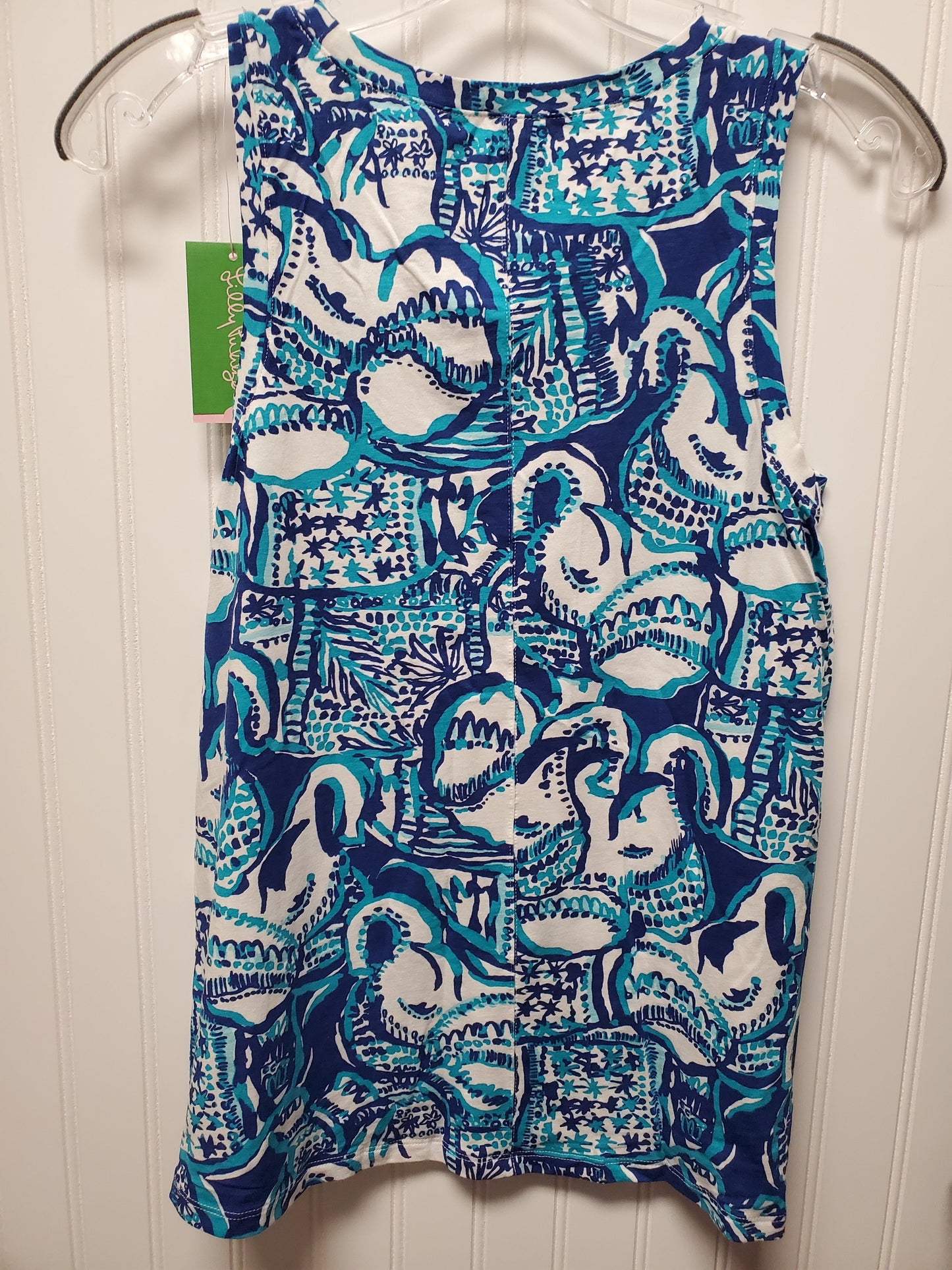 Top Sleeveless Designer By Lilly Pulitzer In Blue & White, Size: Xs