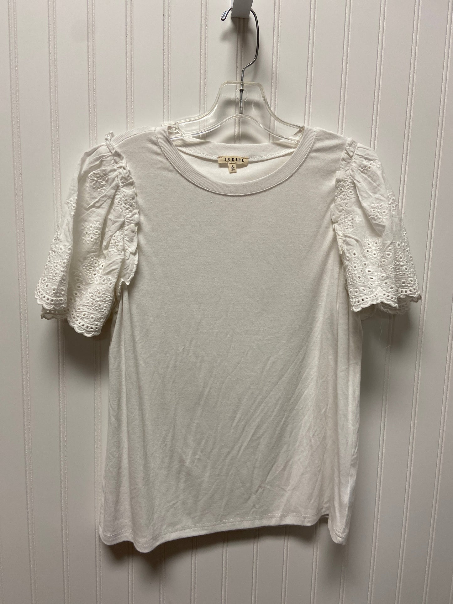 Top Short Sleeve By Jodifl In White, Size: S