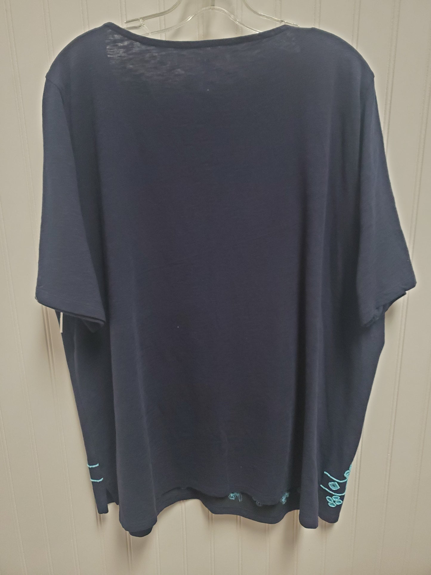 Top Short Sleeve By Talbots In Navy, Size: 2x