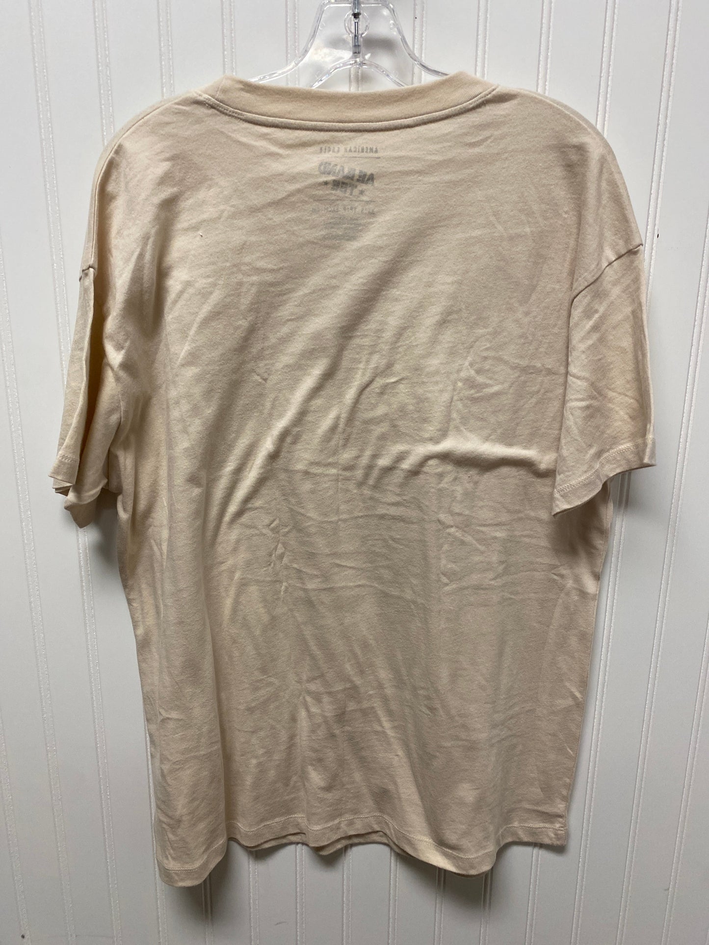 Top Short Sleeve Basic By American Eagle In Beige, Size: Xs