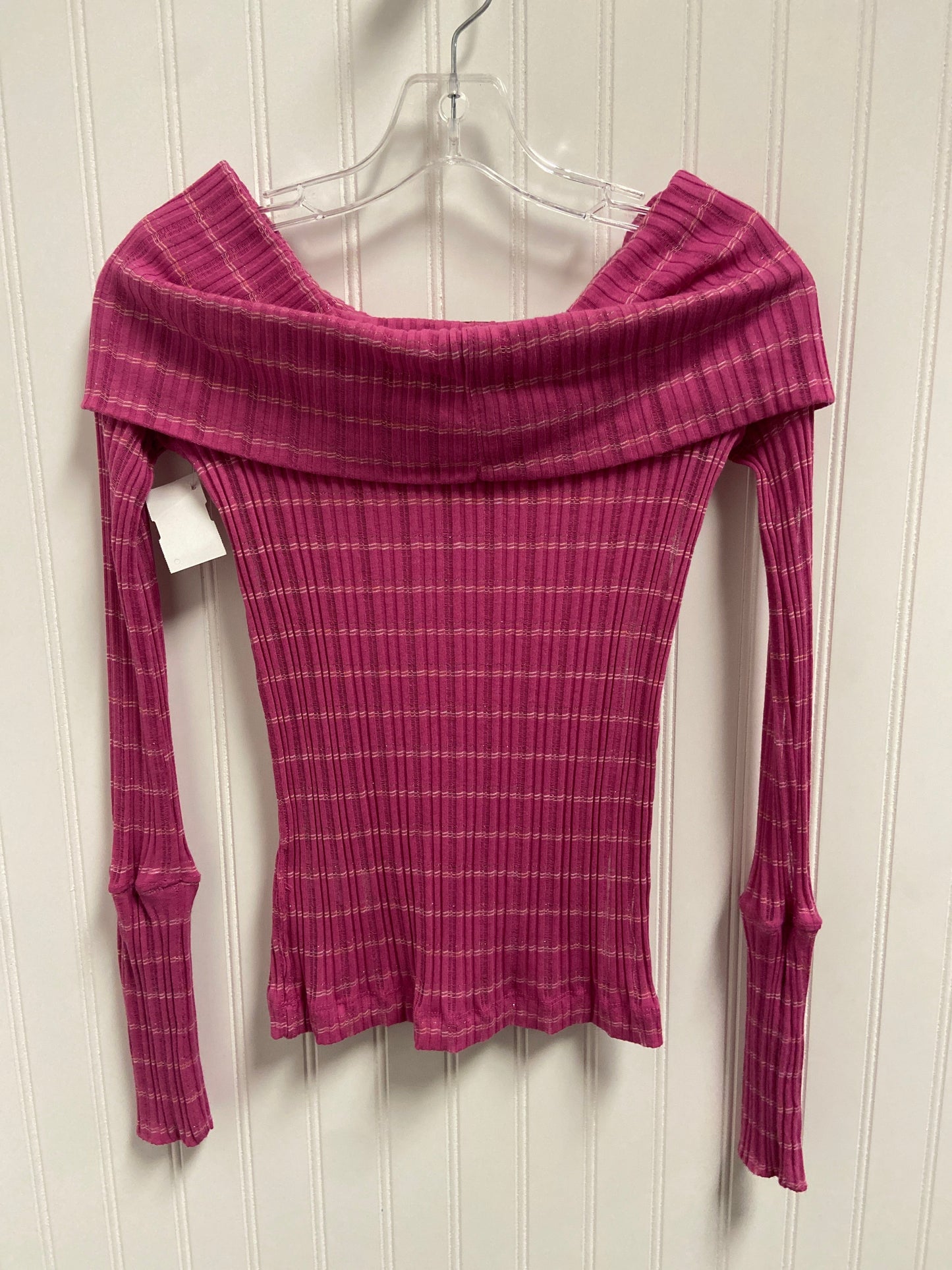 Top Long Sleeve Basic By Free People In Pink, Size: Petite   S