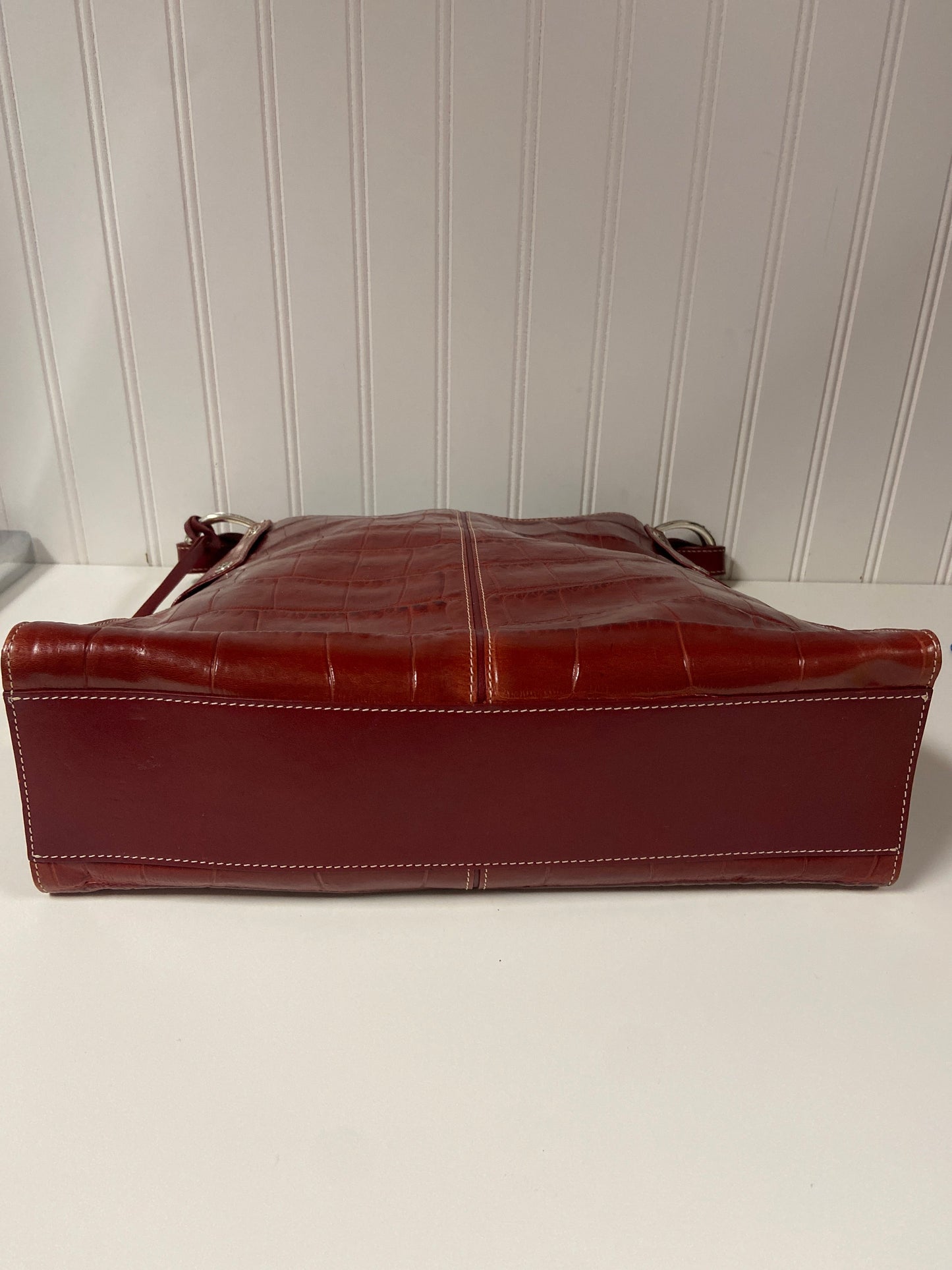 Handbag Leather By Brighton, Size: Large