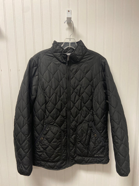 Jacket Puffer & Quilted By Eddie Bauer In Black, Size: L