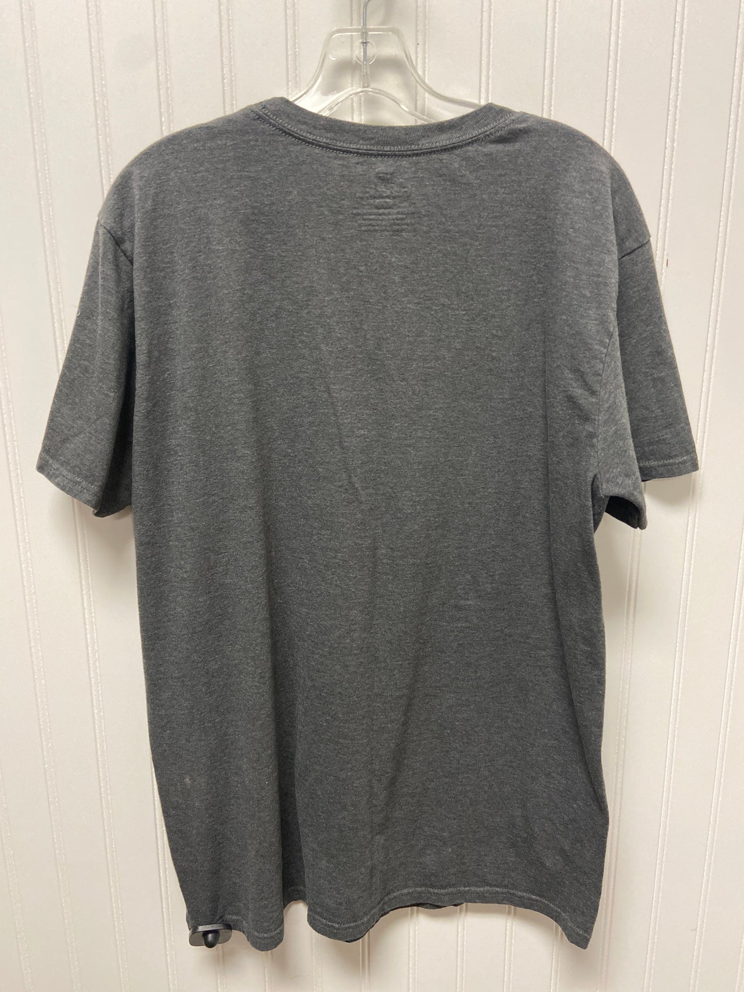 Athletic Top Short Sleeve By Fanatics In Grey, Size: L