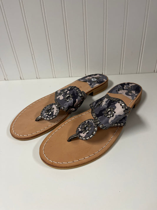 Sandals Flats By Jack Rogers In Camouflage Print, Size: 10.5