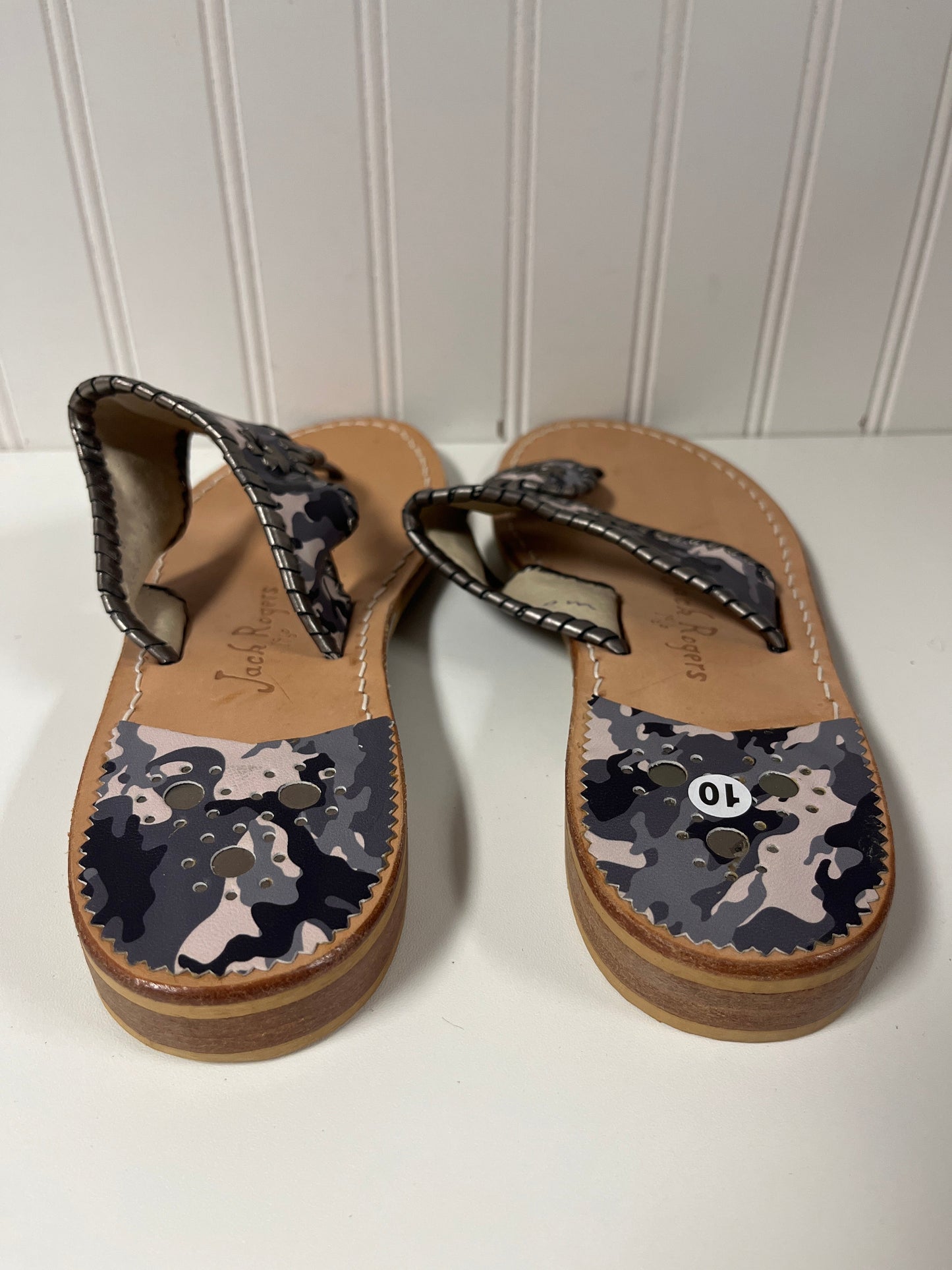 Sandals Flats By Jack Rogers In Camouflage Print, Size: 10.5