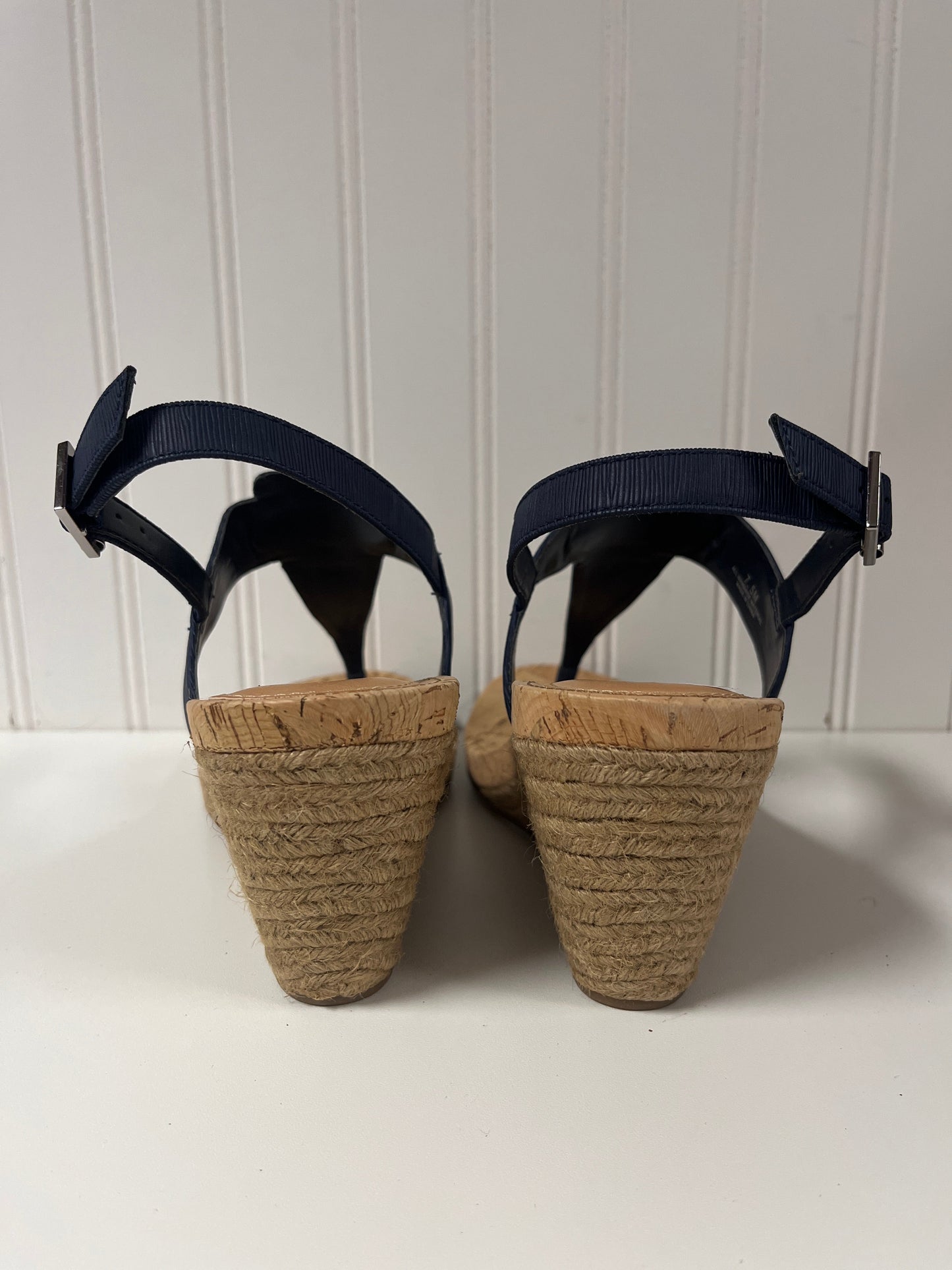 Sandals Heels Wedge By Alex Marie In Blue, Size: 8