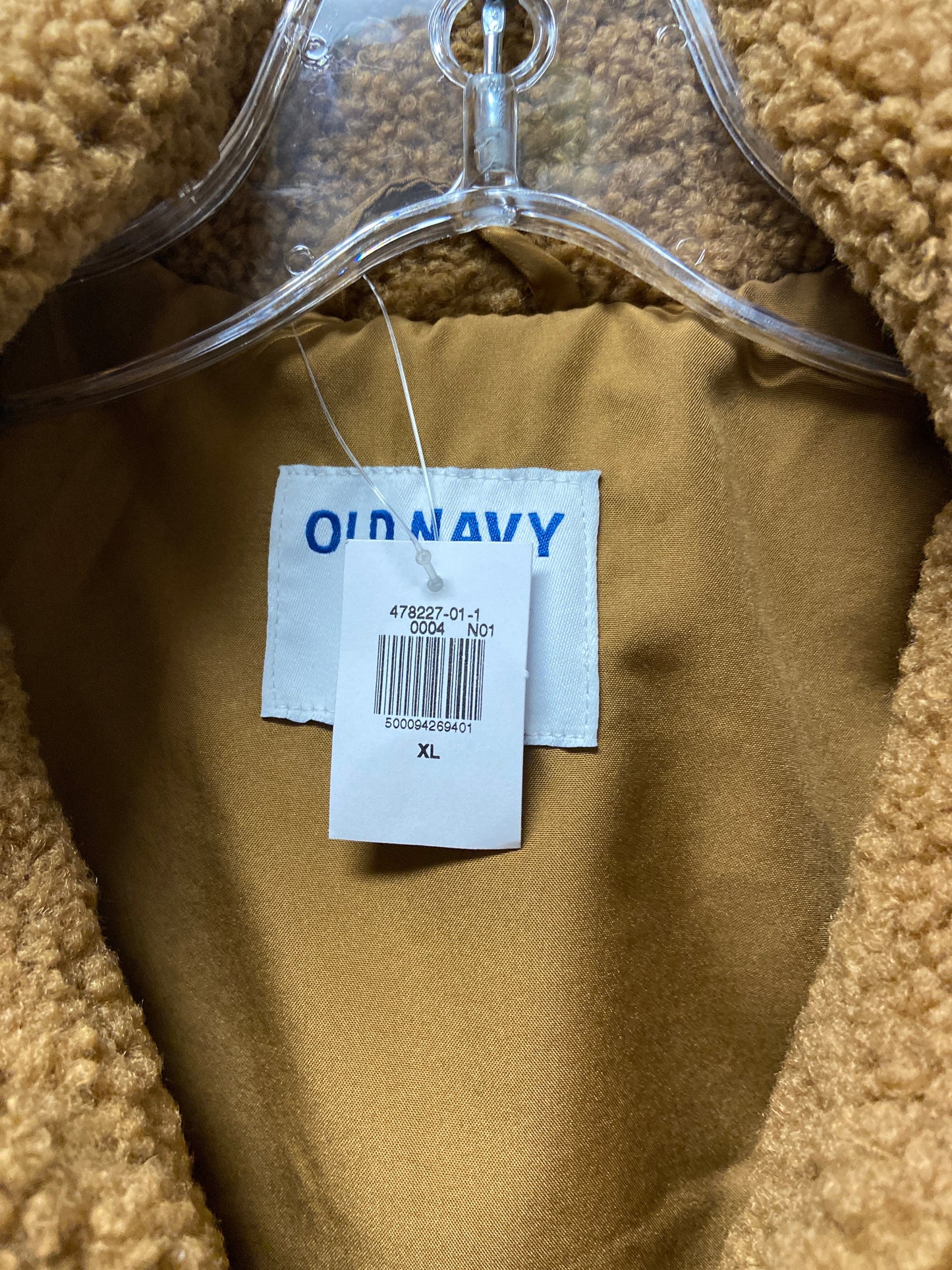 Jacket Faux Fur & Sherpa By Old Navy In Tan, Size: Xl