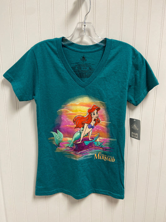 Top Short Sleeve Basic By Disney Store In Teal, Size: S