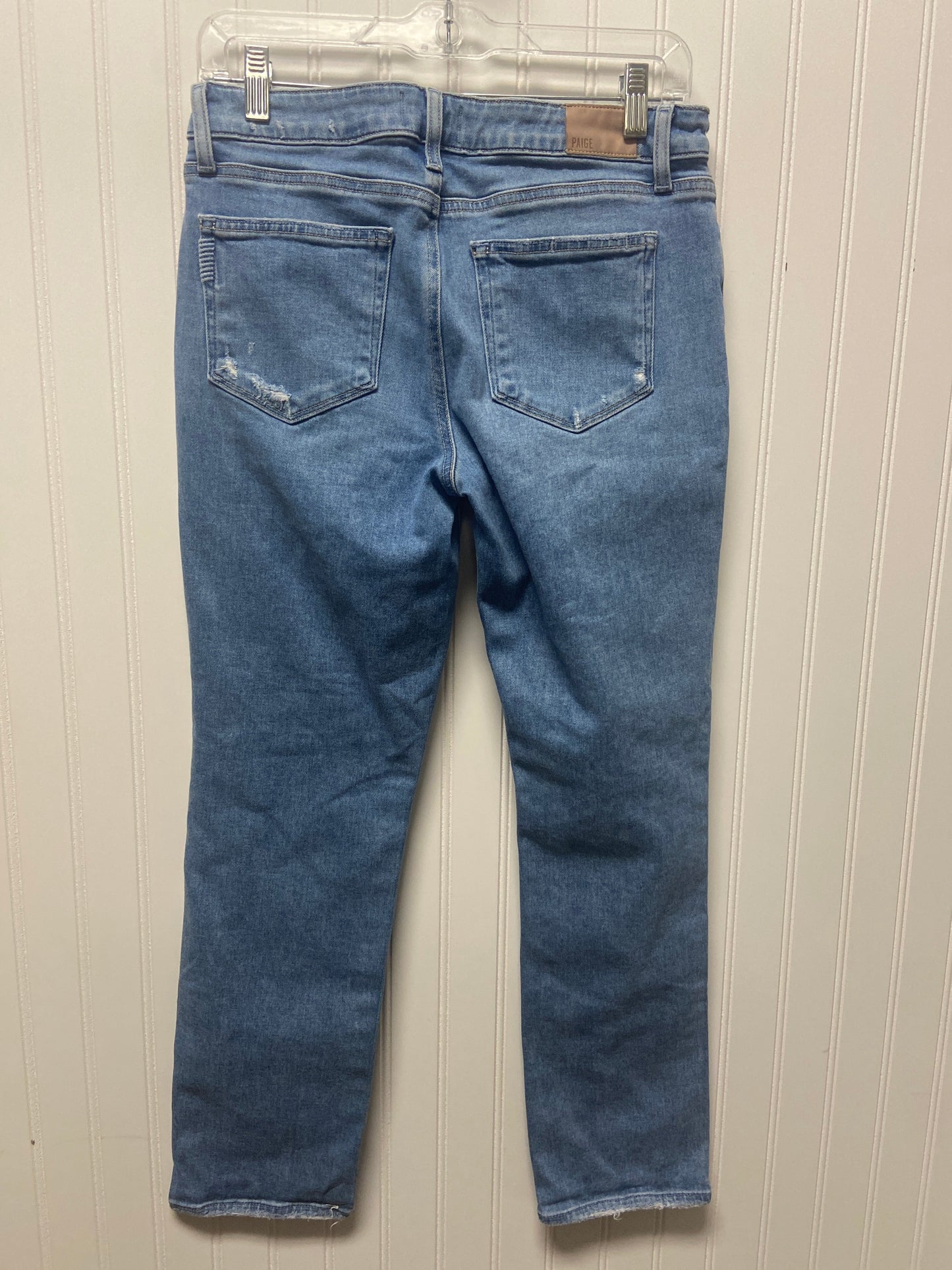 Jeans Straight By Paige In Blue Denim, Size: 6