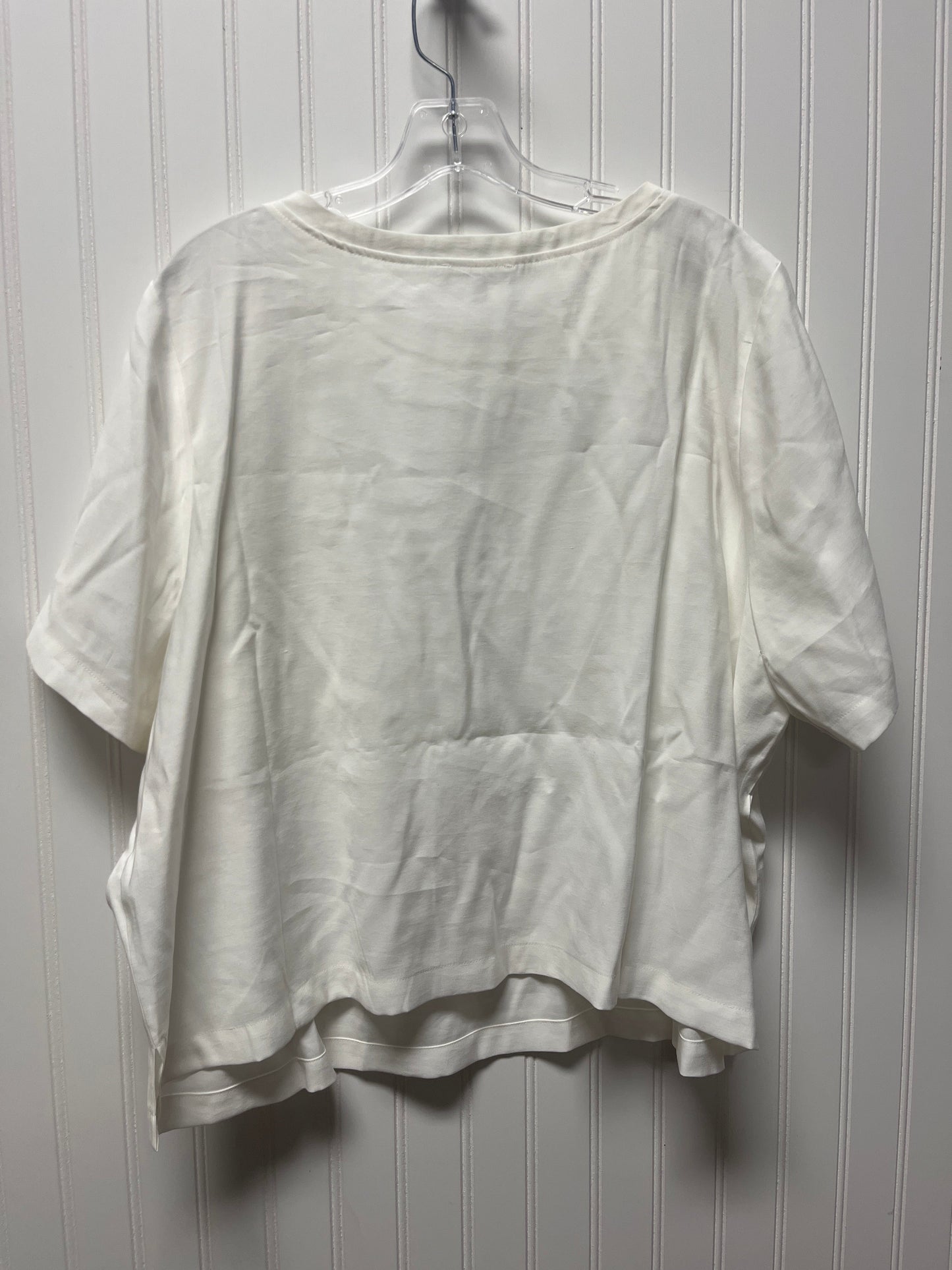 Top Short Sleeve Basic By Good American In White, Size: 2x