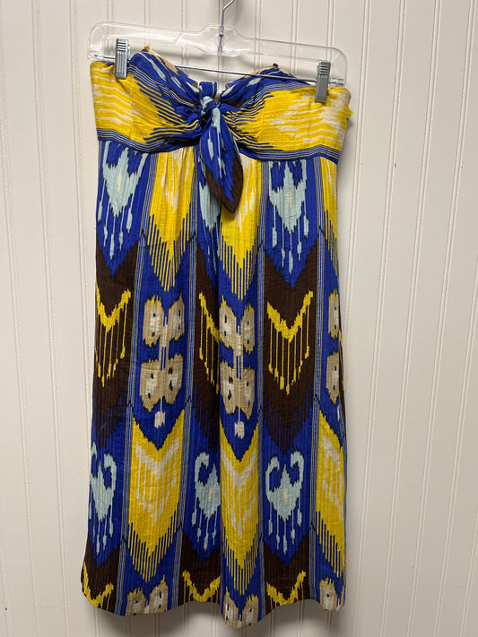 Dress Designer By Tory Burch In Blue & Yellow, Size: S