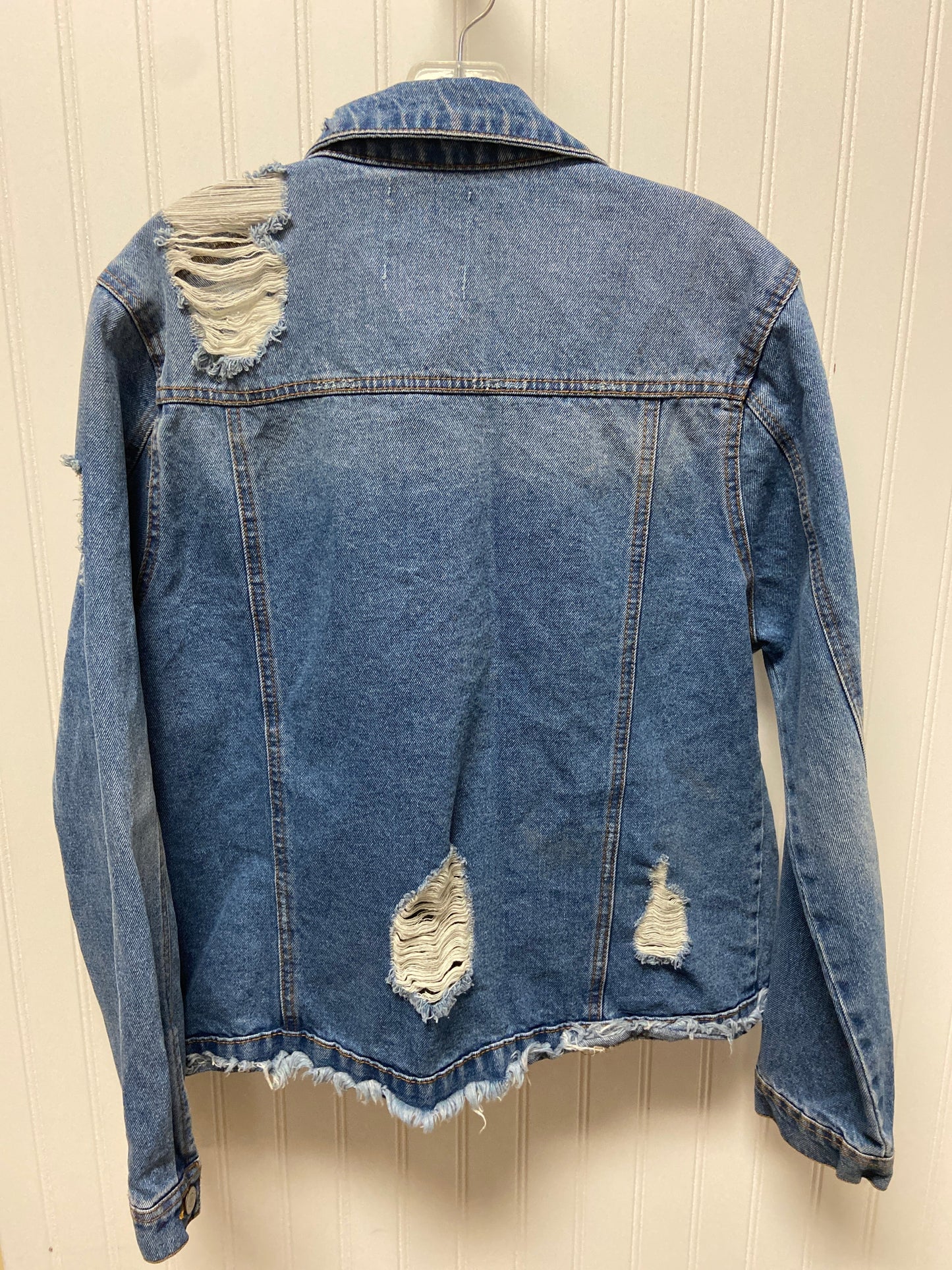 Jacket Denim By Iris In Blue Denim, Size: L